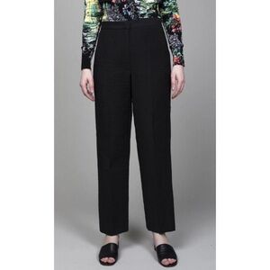 NEW NWT $435 Sz 4 Rachel Comey Black Straight Leg Mid-Rise Nimas textured pant